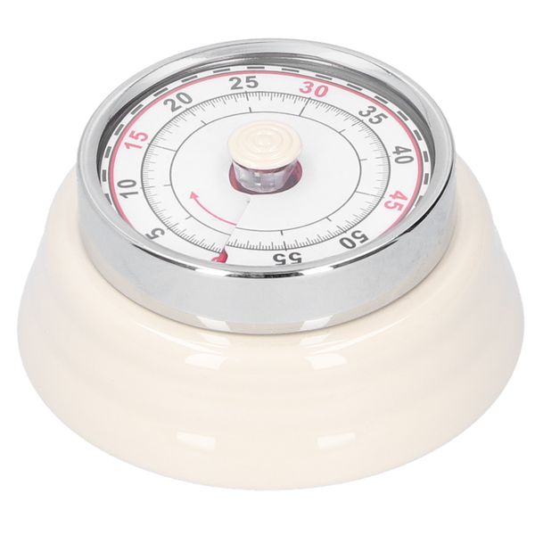 Mechanical Kitchen Timer Cooking Studying Clock Reminder Time Manager White