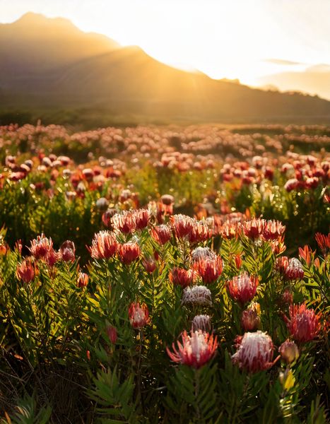 Canvas Home Decor Wall Art - Protea field