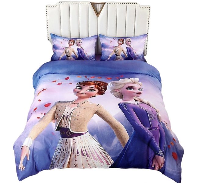 Frozen 3D Custom Print Queen Size Duvet Cover Set