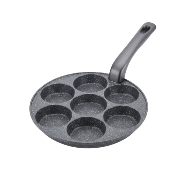 7-Hole Non-Stick Sectional Breakfast Frying Pan - 23cm Multi-Egg &amp; Pancake
