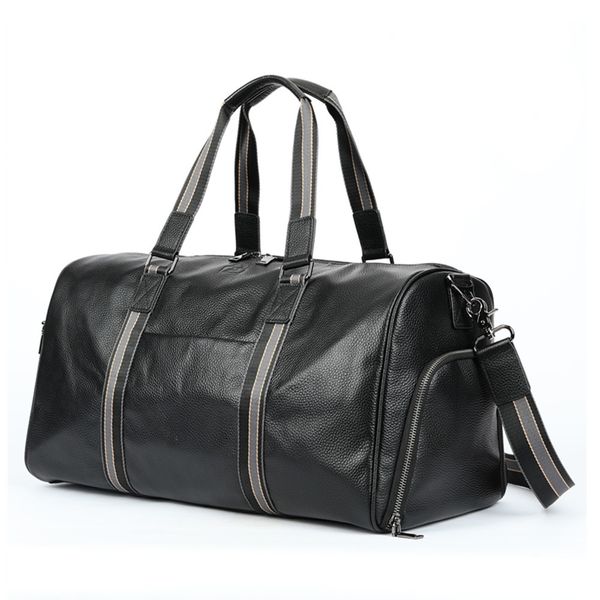 SA Classy Genuine Leather Duffel Bag Sports Travel Gym Luggage Bag - 4014