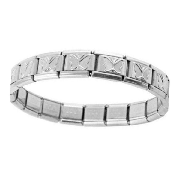 18 Charm link - Italian Charm Butterfly Bracelet - 9mm