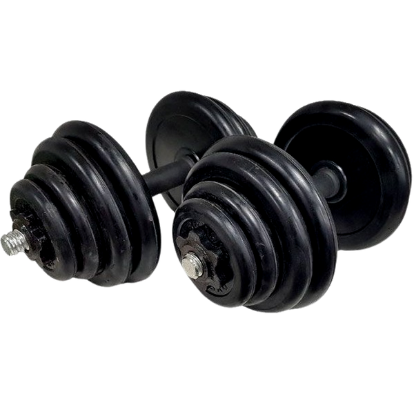 Adjustable Rubber Dumbbell Set 20kg