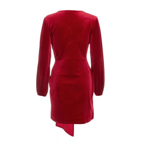 Quiz Ladies - Red Velvet Sash Bodycon Dress, Shop Today. Get it Tomorrow!