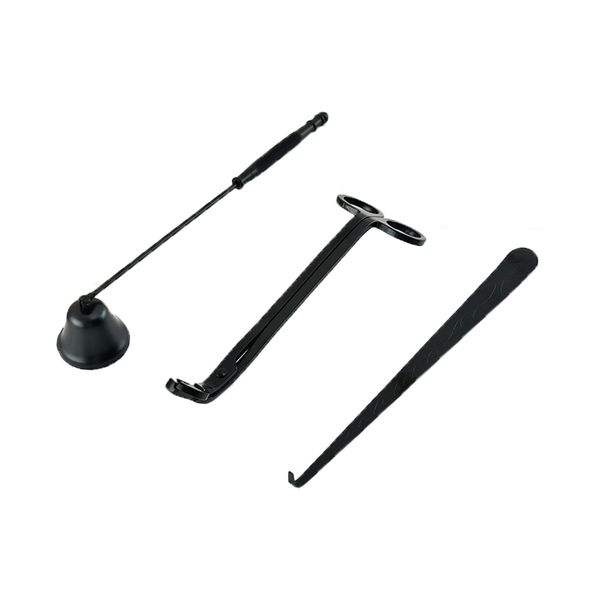 Scented Candle Wick Trimmer Candle Extinguisher Black Set Of 3
