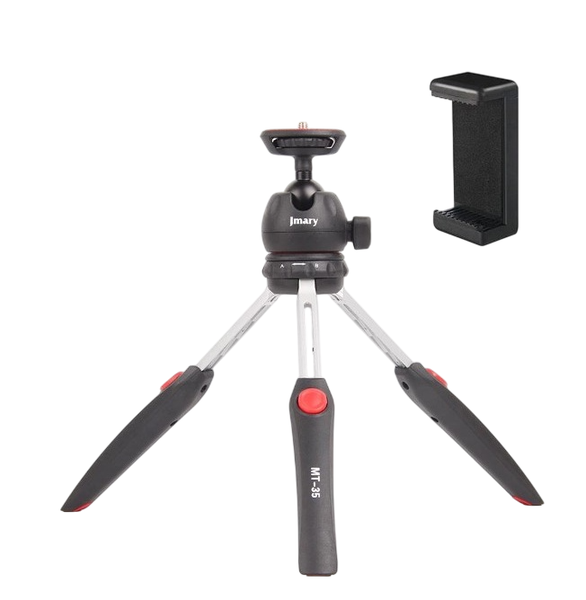 JMARY MT-35 Portable Mini Tripod compatible with Cameras &amp; Smartphones
