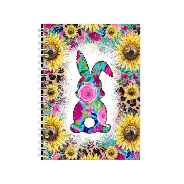 Bunny Floral Leopard Print Notebook Animal Gift Idea A4 Notepad Pad 78
