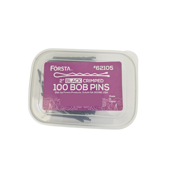 Forsta Bob Pins - Black Crimped - 100s