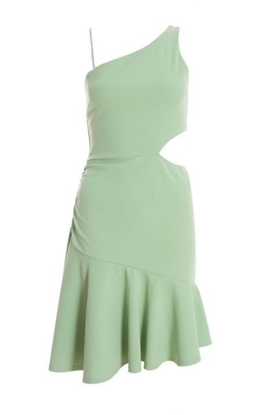Quiz Ladies - Sage Diamante One Shoulder Mini Dress | Shop Today. Get ...