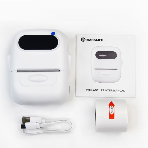 Marklife Mini Portable Thermal Barcode Label Printer BT Sticker Printer-P50