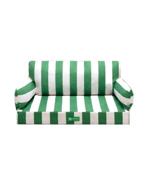 Cat and Dog Sofa Bed - Green and White striped