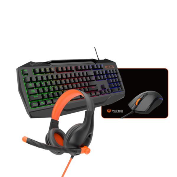4 in 1 Meetion C490 Gaming bundle Kit (Keyboard, Mouse, Headset and Mousepad