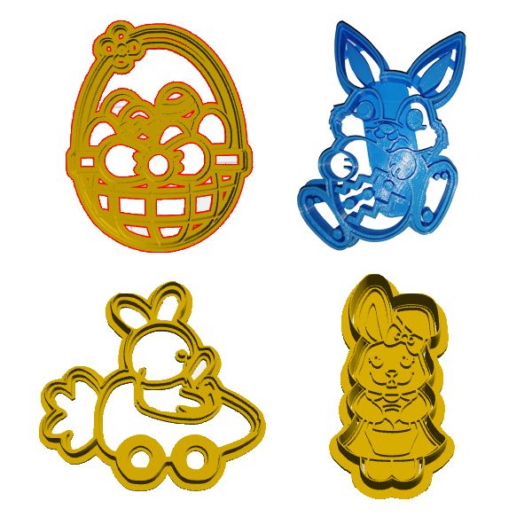 Easter 3 Cookie Cutter Set