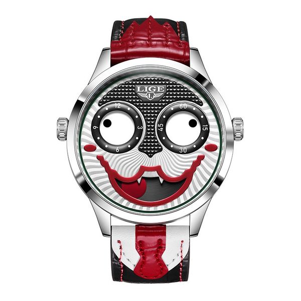 Joker Men's Watch - 42mm Creative Dual Dial Quartz, Waterproof