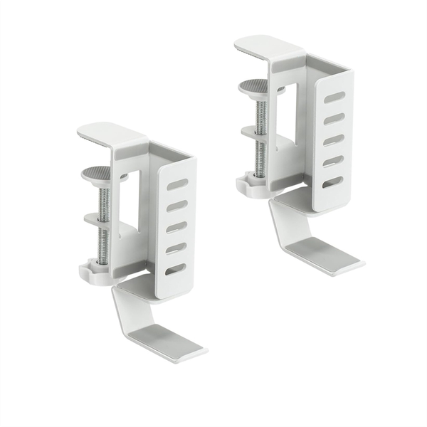 Desk Side Vertical Laptop Stand,No Drill Laptop Desktop Mount, White