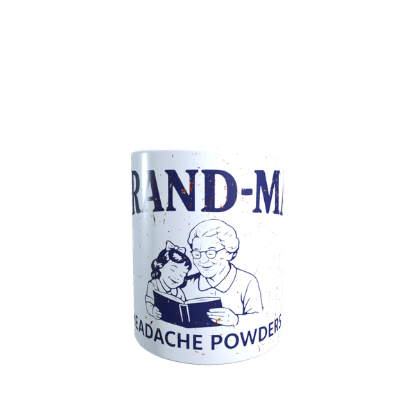 Grand-Ma Headache Powders Vintage Style Ceramic Mug - Funny Retro Gift