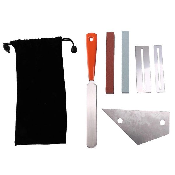 Fret Crowning Kit - Stainless File &amp; Guard