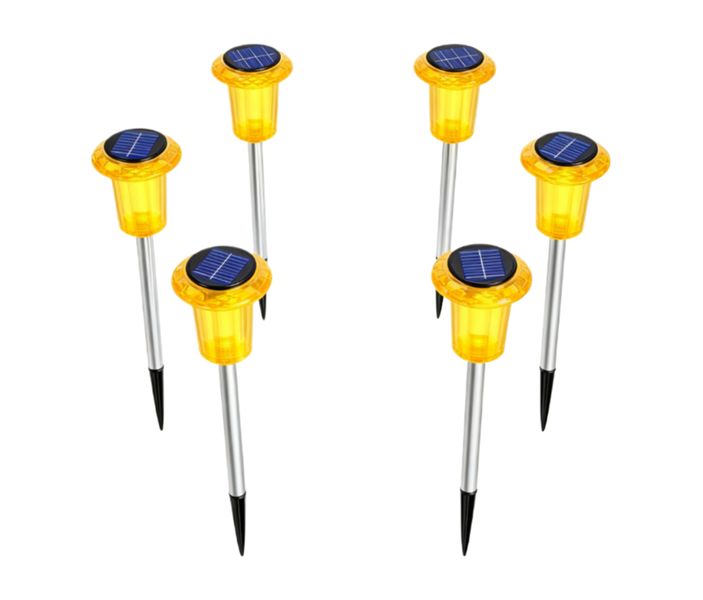 Halloween Solar Lights Outdoor 6 Pack Orange LED