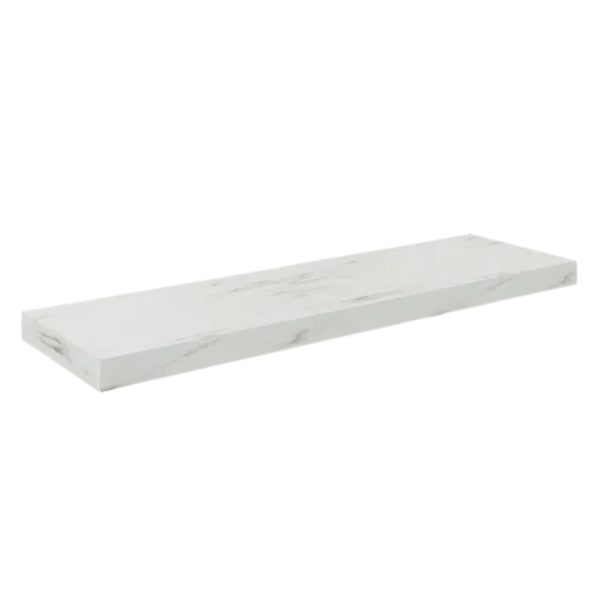 Floating Shelf - White Marble - 80cm x 23cm