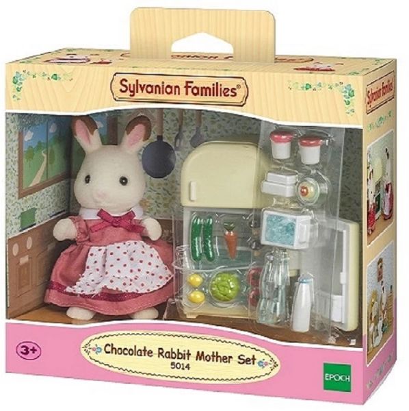 Sylvanian Families - EUR Chocolate Rabbit Mother &amp; Fridge Set