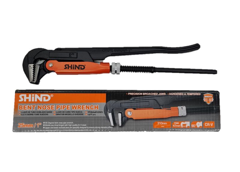 Shind Bent Nose Pipe Wrench - 310mm