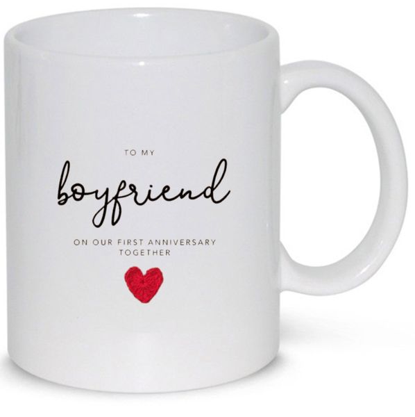 To My Boyfriend On Our 1st Anniversary Together Gift Mug