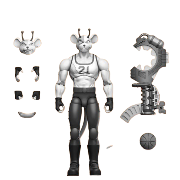 Vinnie Biker Mice From Mars Sports Bros PX Black &amp; White Figure