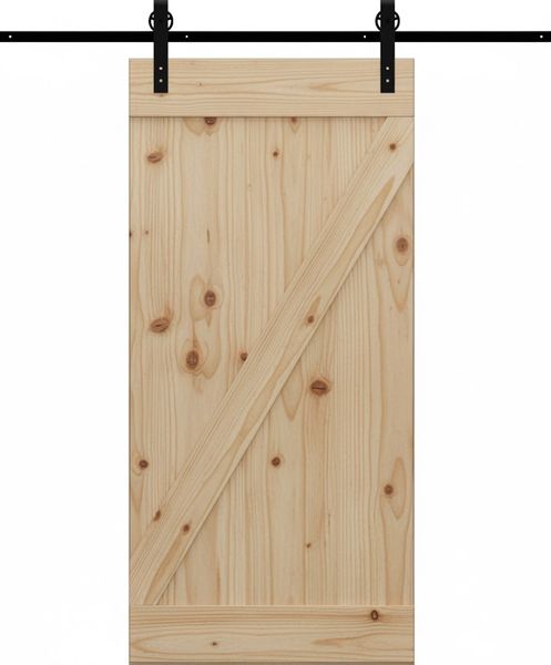 Z-Brace Plank Barn Door With Hardware Kit (2100mm x 920mm)