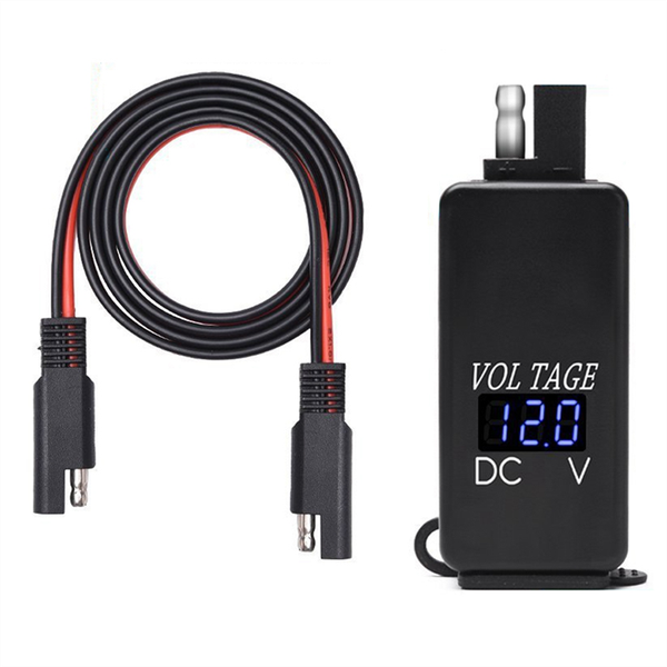 SAE to USB Adapter with Voltmeter Motorcycle Quick Disconnect Plug