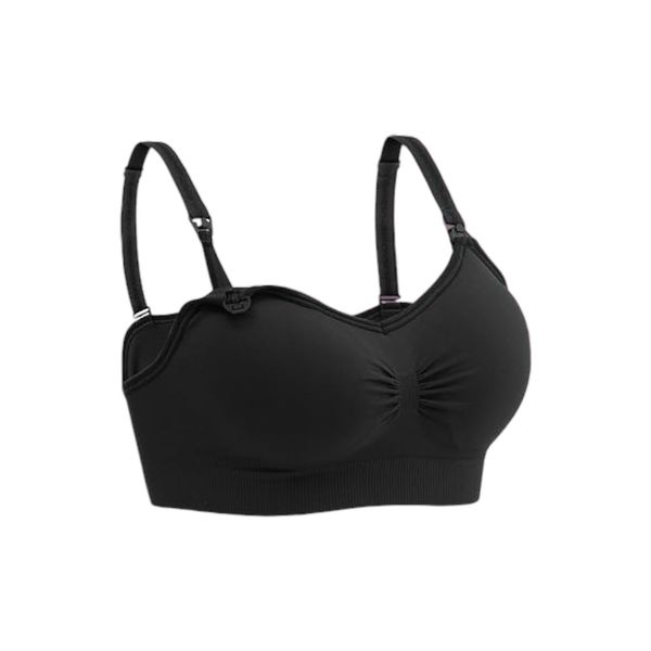 Women's Large Handsfree Maternity Bra With Nursing Pads - Black