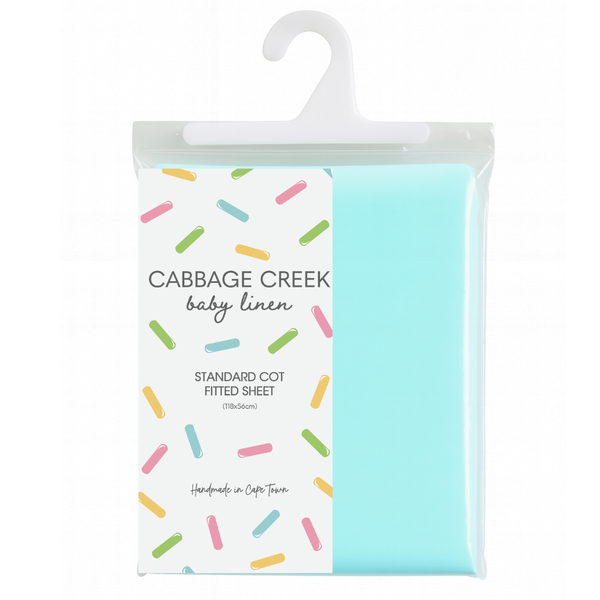 Cabbage Creek - Standard Cot Fitted Sheet - Mint