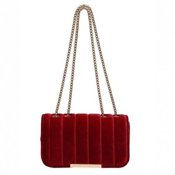 Casual Minimalist Chain Flap Square Bag - Red