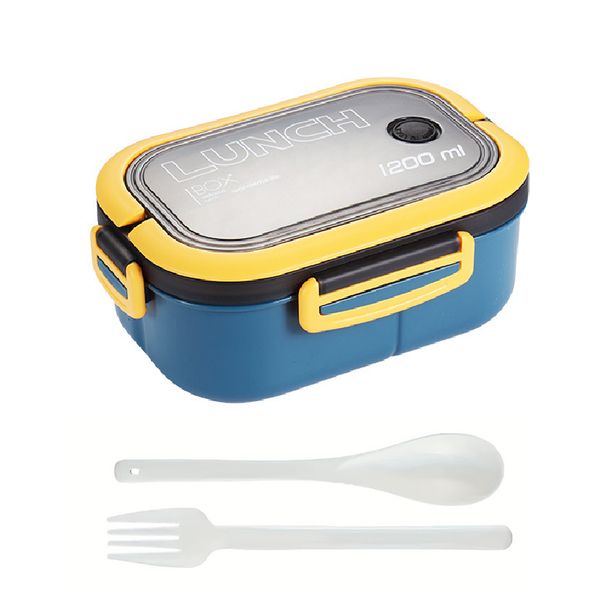 Portable Sealed Lunch Box 2 Layer Mesh Kids Leak Proof Bento Snack Box