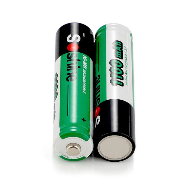 2x soshine aaa 1100mah ni-mh rechargeable batteries