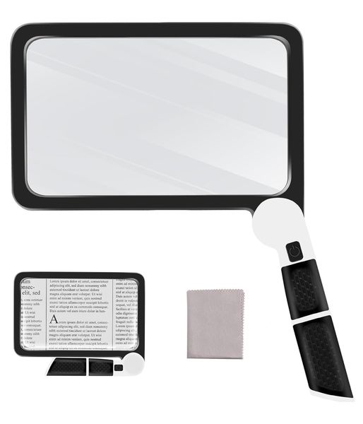 5X Magnifying Glass with 48 LED Light and Anti-Glare Lens for Reading
