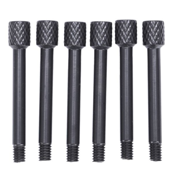 6 Pcs Brass Electric Guitar Tremolo Bridge Saddle string Screw Black