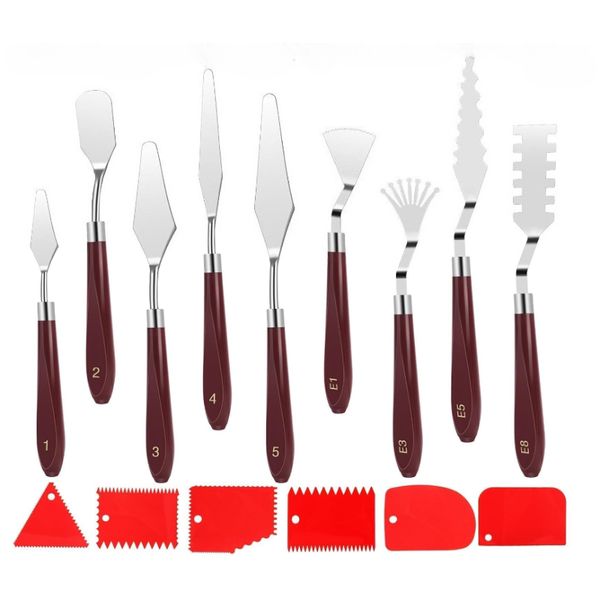 15 PCS Palette Knife Set, Stainless Steel Spatula Palette Knives