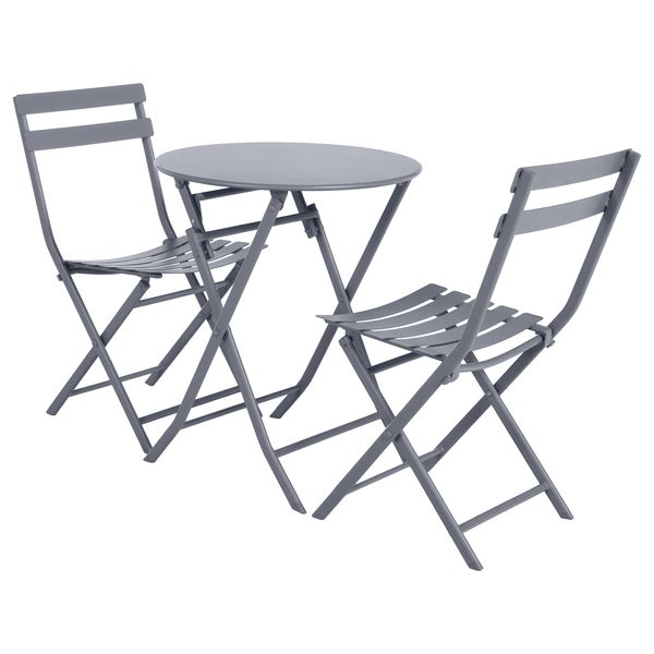 George &amp; Mason - Greensboro Foldable Steel Bistro Set