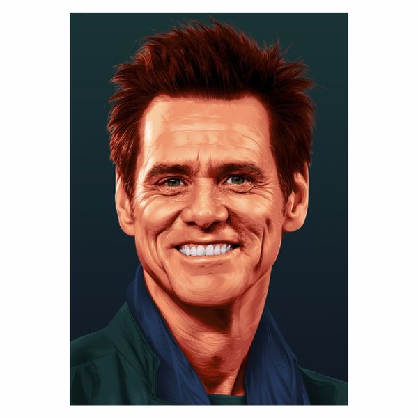 Jim Carrey Portrait - A1 poster