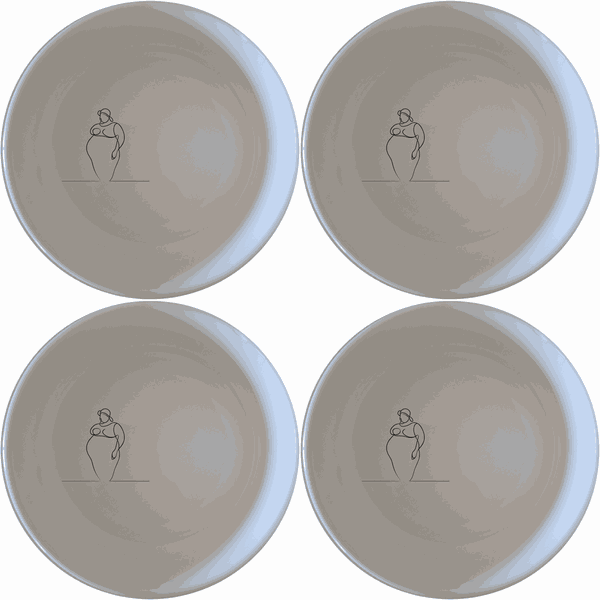 Sillohette Fat Curvey Ladies Bowl Set of 4 - Range 1