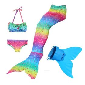 Kids Swimming Mermaid Costume With Blue Mermaid Flipper | Shop Today ...