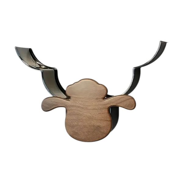 Sheep Head Design Toilet Paper Holder - Brown/Black