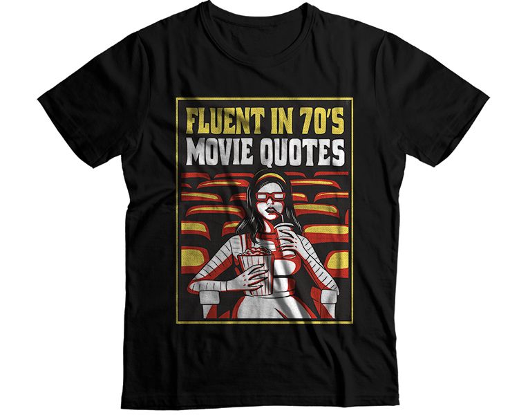 Woman in Cinema Room Graphic T-Shirt
