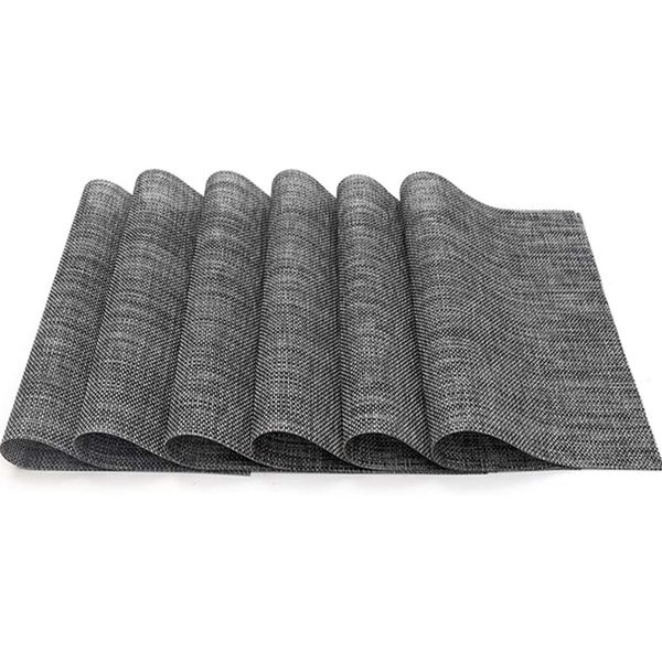 Heat Resistant Washable PVC Placemats Table Mats - 45x30cm - 6 Piece