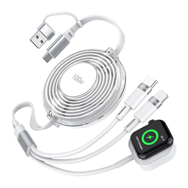 3 in 1 Charger USB C Cable, Retractable Travel Charger