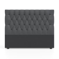 BAM! Deep Buttoned Headboard - Charcoal