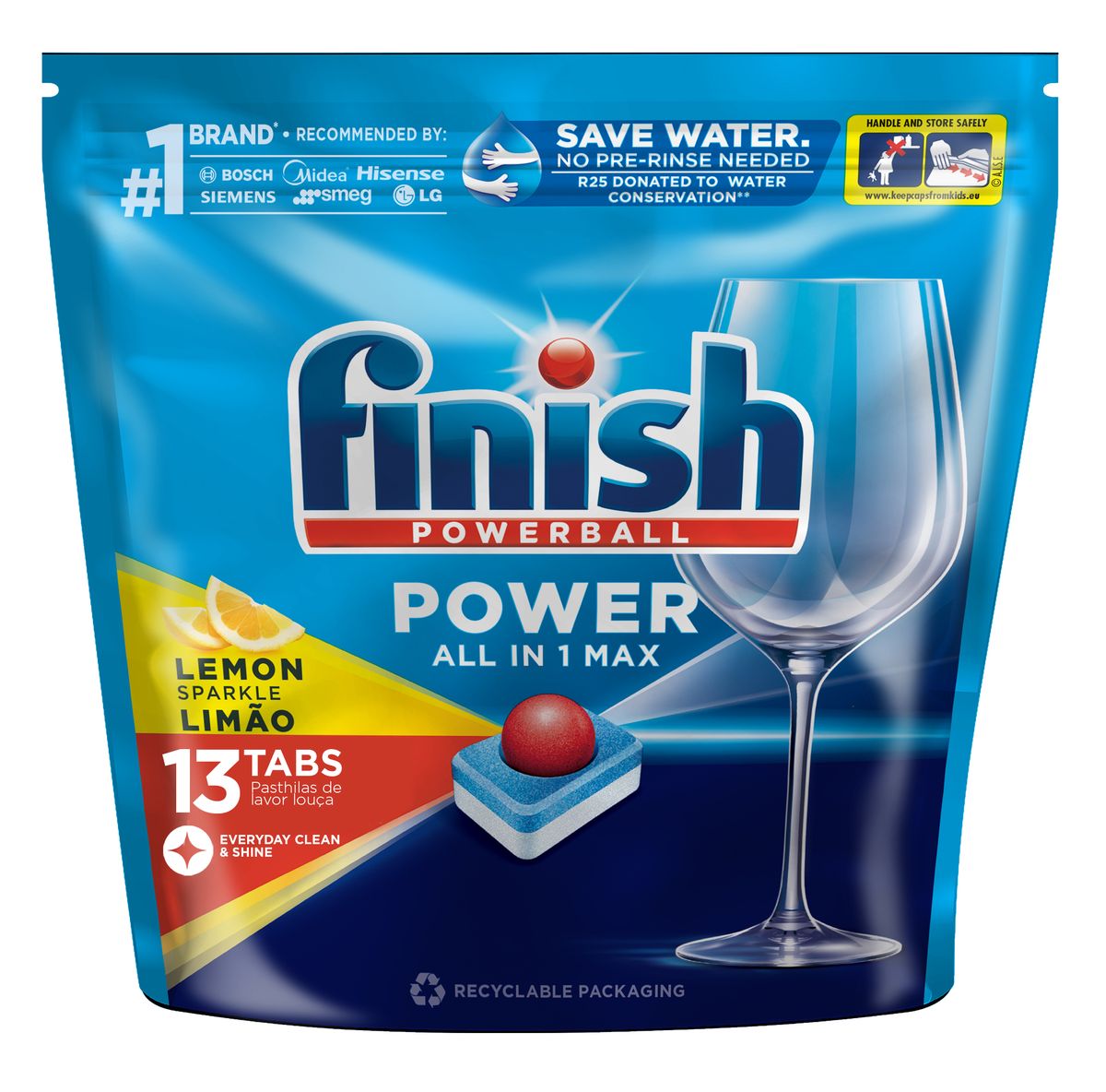 Finish 13's Auto Dishwashing All in One Max Tablets Lemon Shop Today
