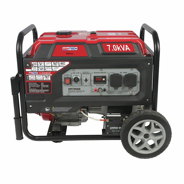 Gentech Honda 7kVA Electric Start Petrol Generator (HP7000D) - Red