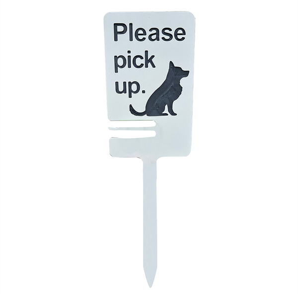 Dog Poop Sign with Bag Holder Dog Lawn Sign Please Clean Up After Your Pet