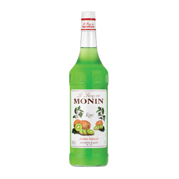 MONIN Premium Kiwi Syrup 1L HA - Exotic Tangy Flavor for Cocktails &amp; More
